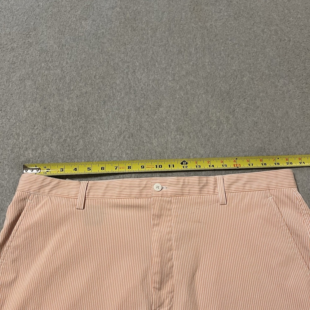 Footjoy Shorts Men's 40 Orange Seersucker Performance Stretch Movement Golf READ - Picture 13 of 16